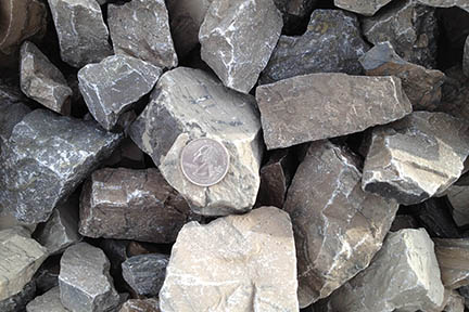 Decorative stone; #2 limestone; cracked limestone; gray limestone #2 limestone; cracked limestone